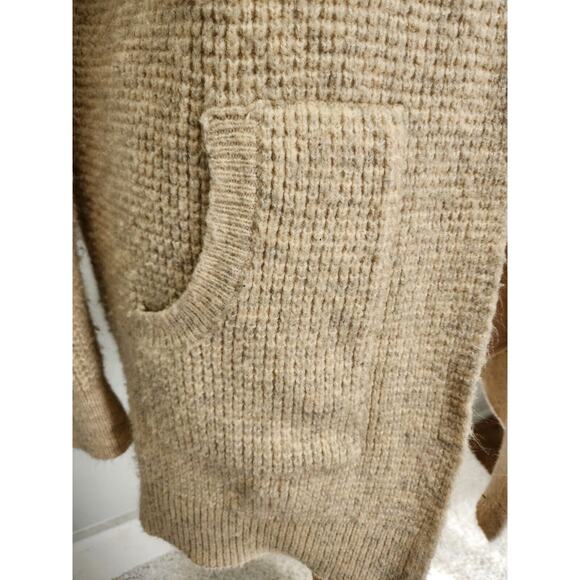 Time & Tru Oatmeal Long Oversized Boxy Cardigan Size Large - Picture 3 of 13